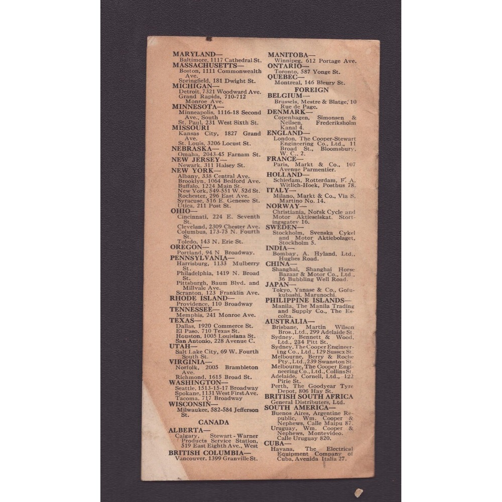Vintage 1921 Stewart Speedometer Installation and Care Manual Stewart-Warner - Picture 2 of 2
